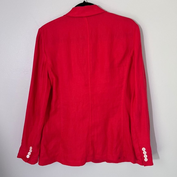 Lauren Ralph Lauren Womens 100% Linen Blazer Jacket Single‎ Breasted Size 8 EUC - Picture 12 of 15